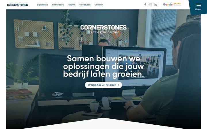 Screenshot of cornerstones.nl