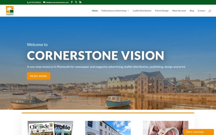 Screenshot of cornerstonevision.com