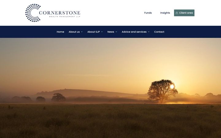 Screenshot of cornerstonewealthmanagement.co.uk