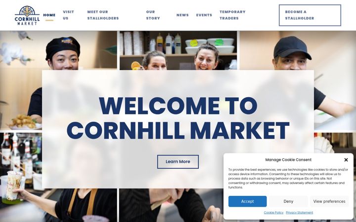 Screenshot of cornhillmarketlincoln.co.uk