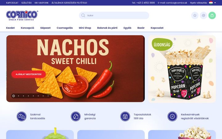 Screenshot of cornico.hu