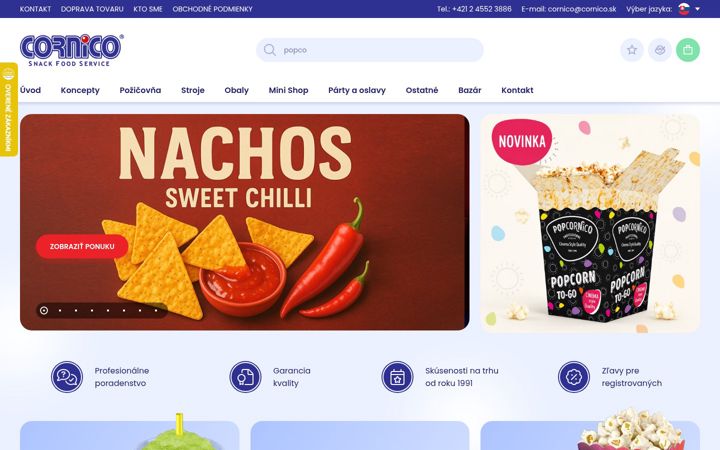 Screenshot of cornico.sk