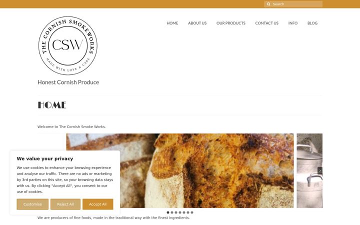 Screenshot of cornishsmokeworks.co.uk