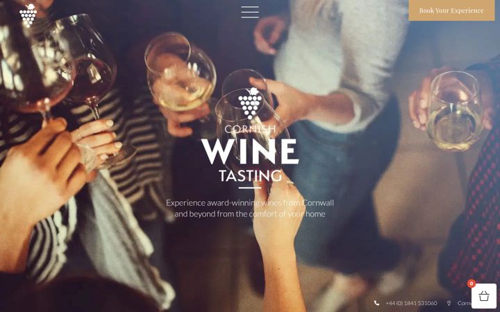 Screenshot von cornishwinetasting.co.uk