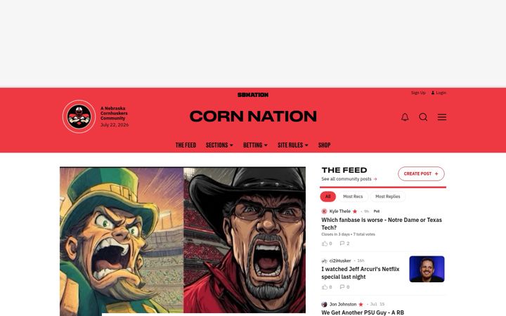 Screenshot of cornnation.com