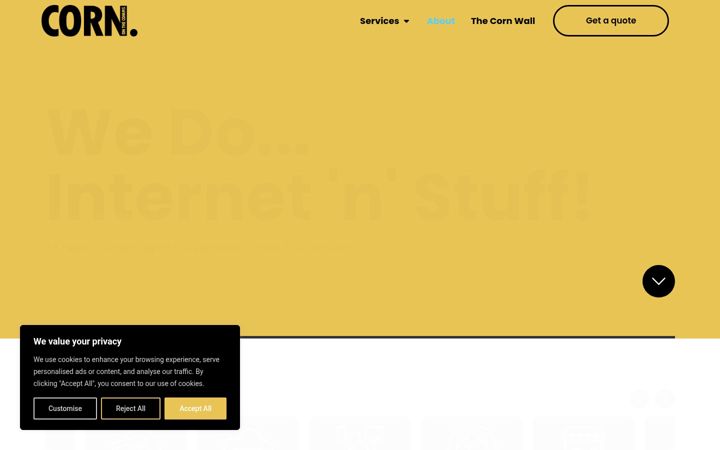 Screenshot of cornonthecomms.co.uk