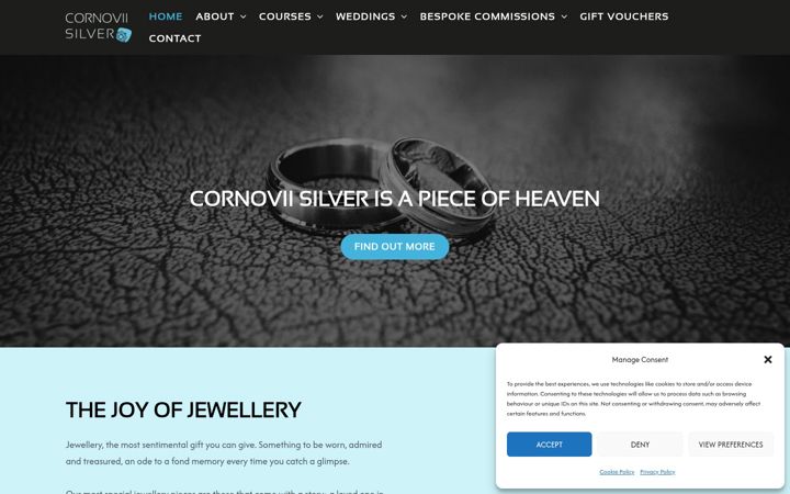 Screenshot of cornoviisilver.co.uk