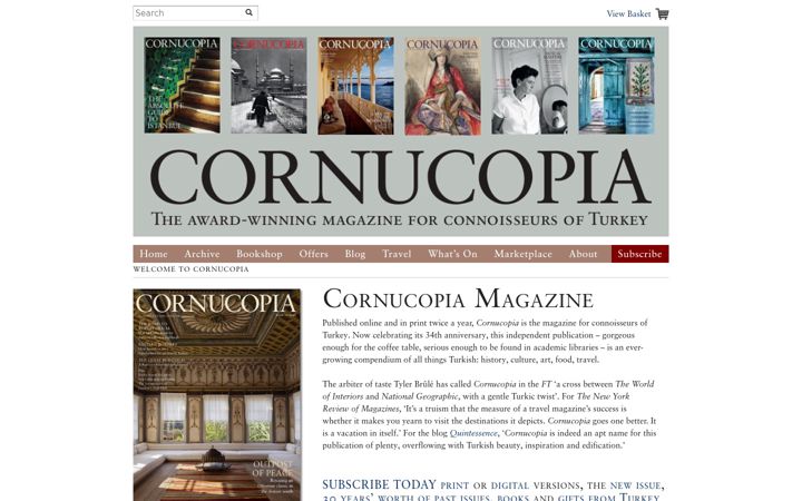 Skærmbillede af cornucopia.net