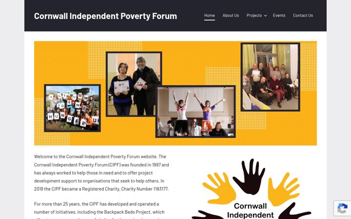 Screenshot of cornwallindependentpovertyforum.com