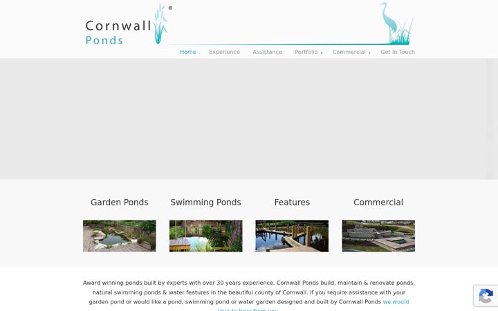 Screenshot of cornwallponds.uk