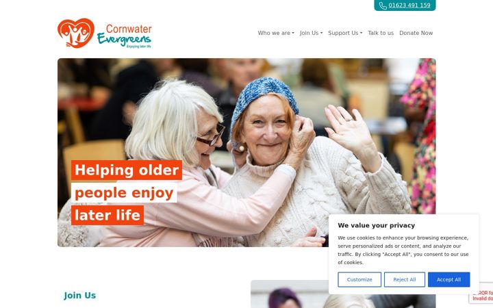 Screenshot of cornwaterclub.co.uk