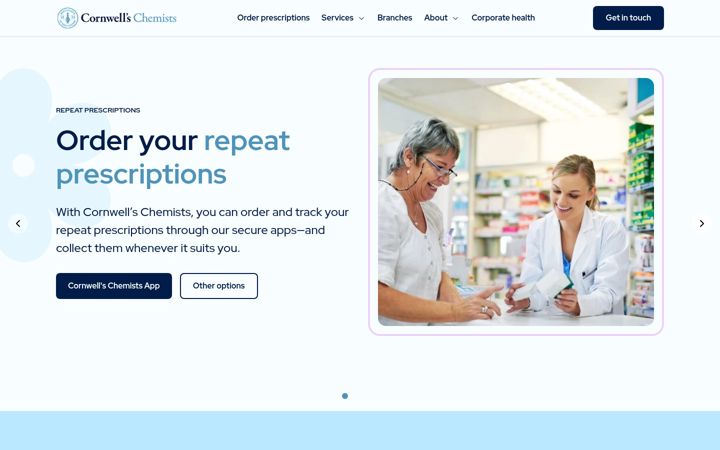 Screenshot of cornwells.co.uk