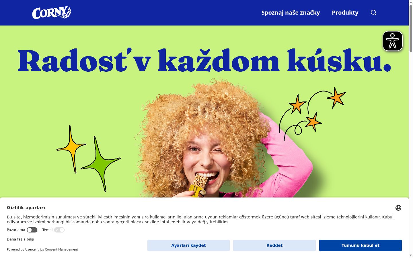 Képernyőkép a bármilyen interakció előtt megjelenő hozzájárulási bannerről