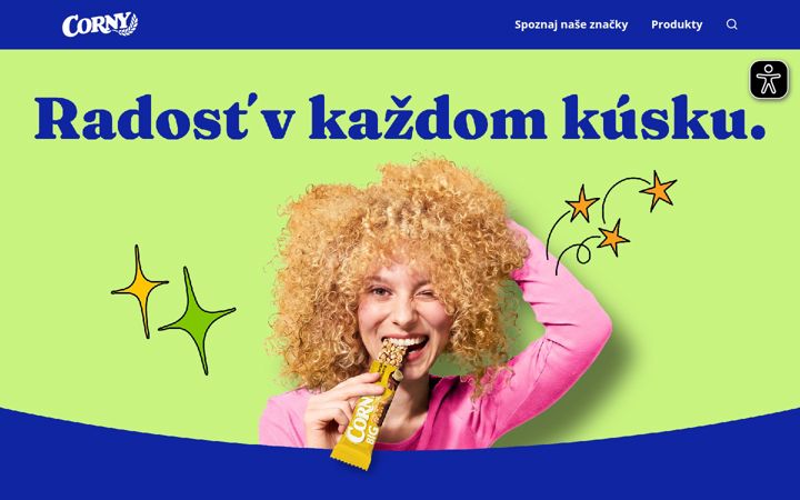 Screenshot of corny.sk