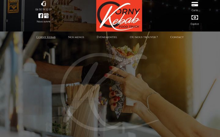Screenshot of cornykebab.fr