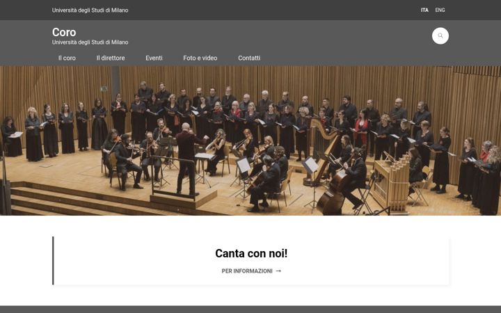 Screenshot of coro.unimi.it
