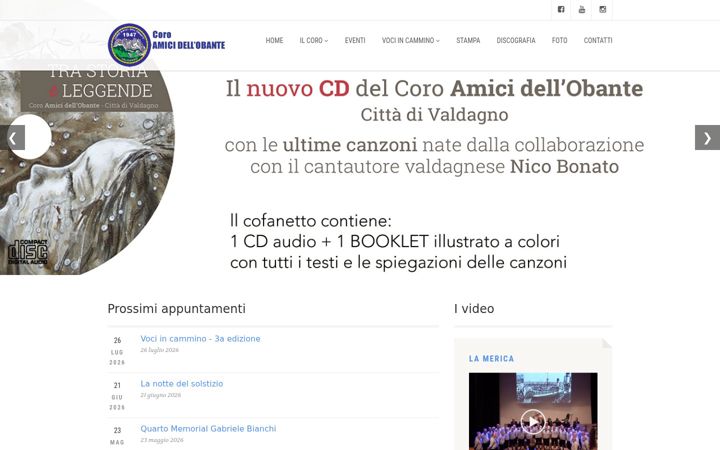 Screenshot of coroamicidellobante.it