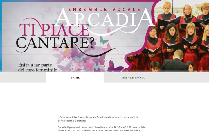 Screenshot of coroarcadia.it