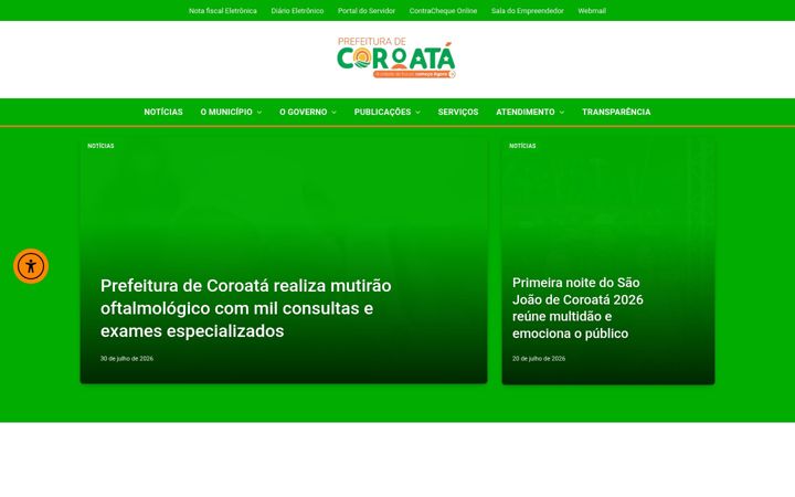 Screenshot of coroata.ma.gov.br