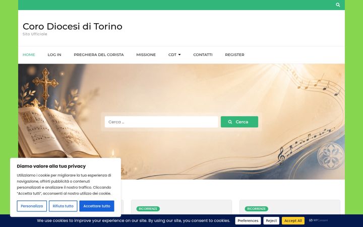 Screenshot of corodiocesiditorino.it