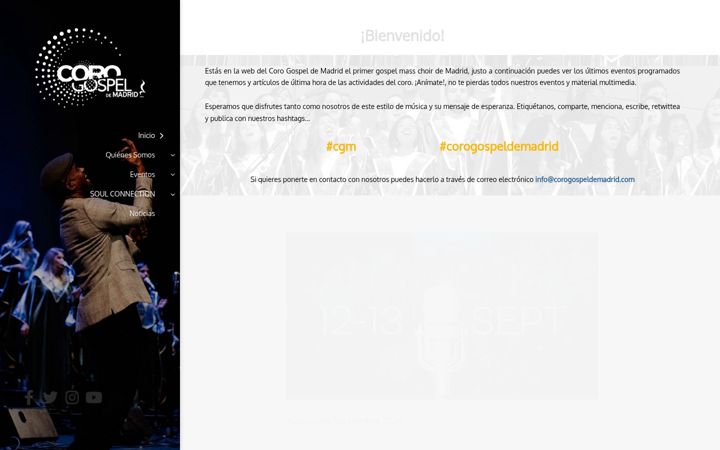 Screenshot of corogospeldemadrid.com