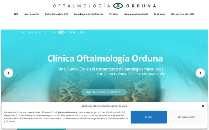 Screenshot of coroidopatia.com