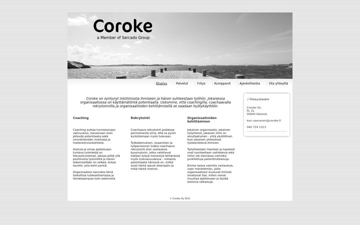 Screenshot of coroke.fi