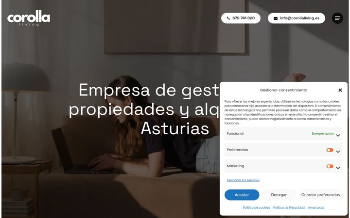 Screenshot of corollaliving.es