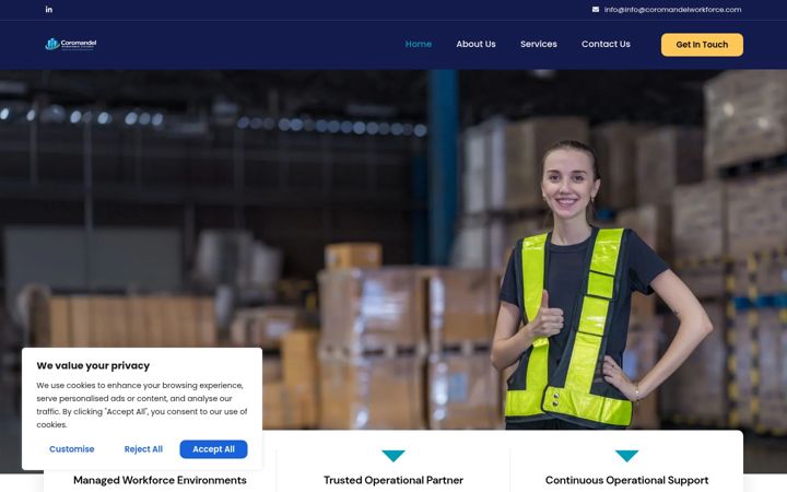 Screenshot of coromandelworkforce.com