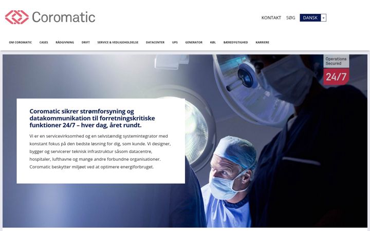 Screenshot of coromatic.dk