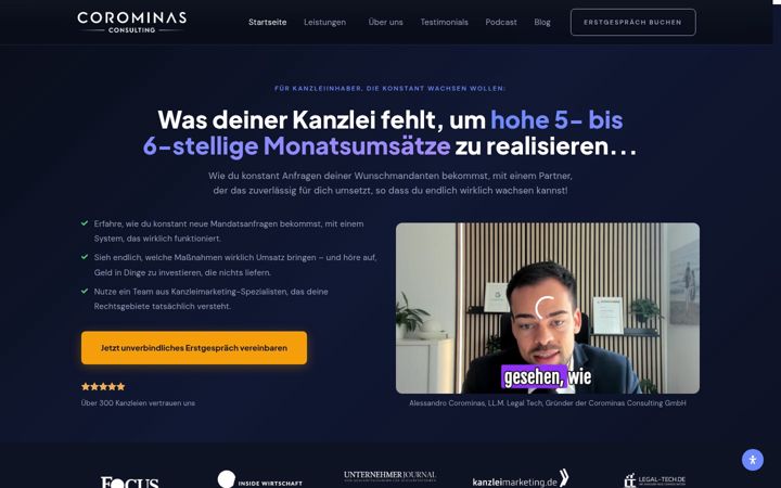 Screenshot of corominas-consulting.de