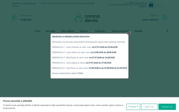 Screenshot di corona-dentis.si