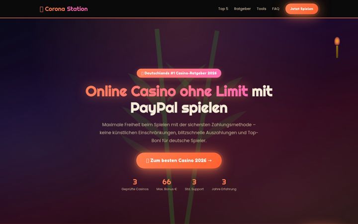 Screenshot of corona-station.com