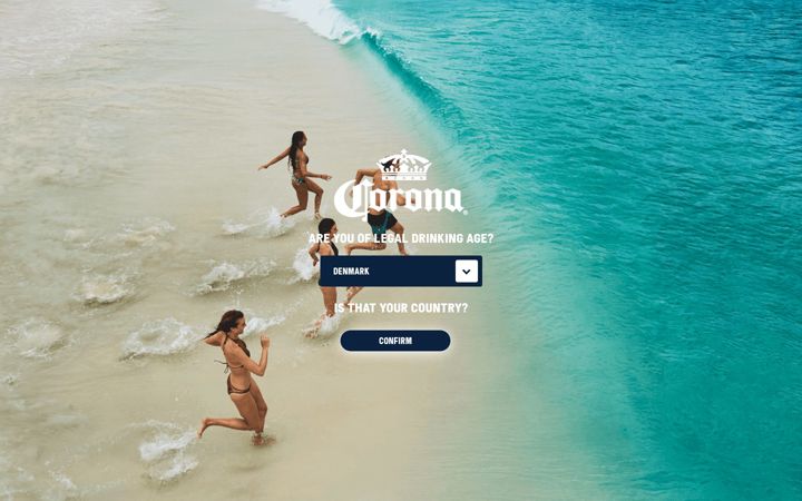 Екранна снимка на corona.com