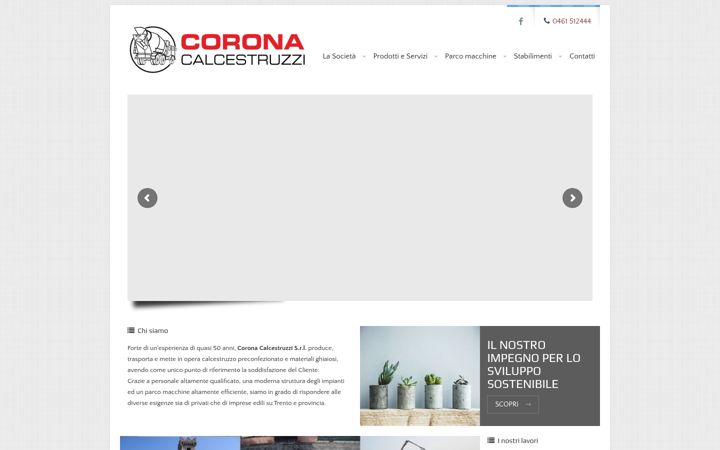 Screenshot of coronacalcestruzzi.it