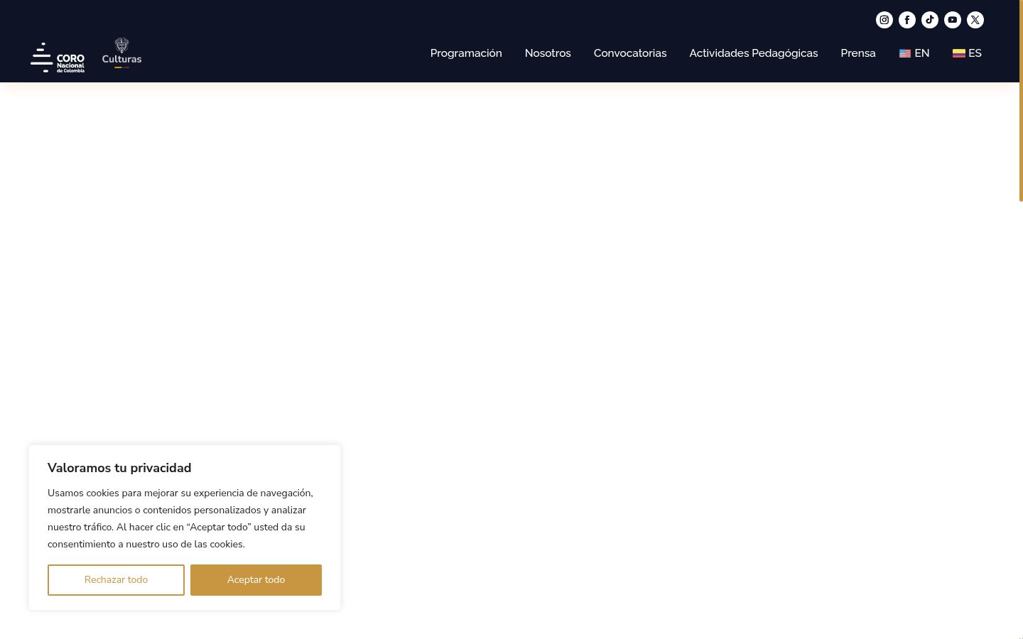 Capture d'écran de la bannière de consentement affichée avant toute interaction