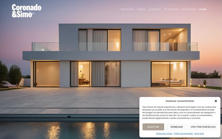 Screenshot of coronadosimoarquitectos.com
