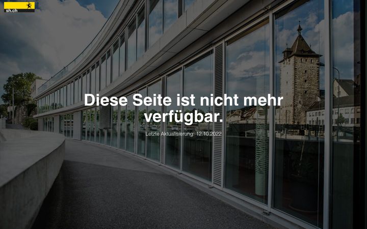 Screenshot of coronahilfe.sh.ch