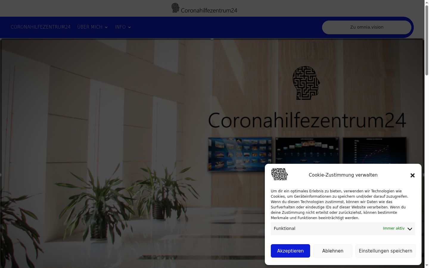 Capture d'écran de la bannière de consentement affichée avant toute interaction