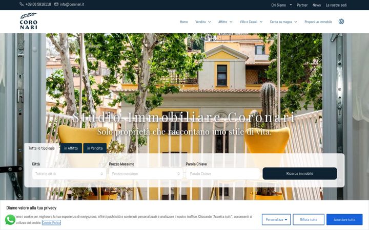 Screenshot of coronari.it
