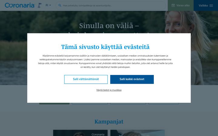 Captura de ecrã de coronaria.fi