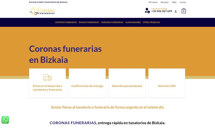 Skærmbillede af coronasfunerarias.net