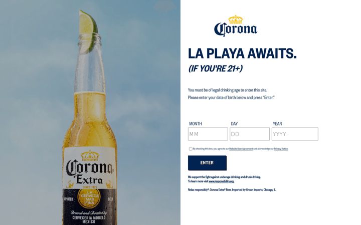 Screenshot of coronausa.com