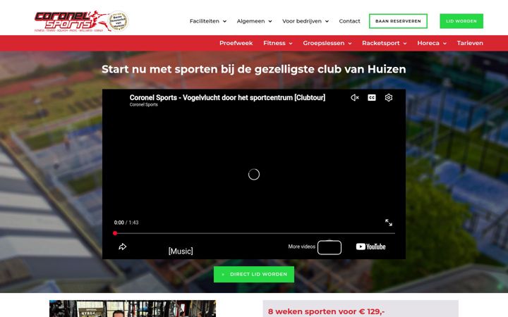 Screenshot von coronelsports.nl