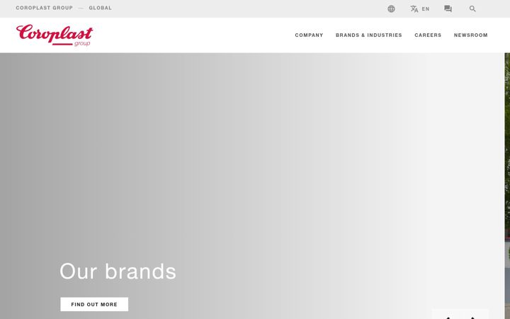 Screenshot of coroplast-group.com