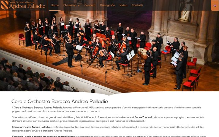 Screenshot of cororchestrapalladio.it