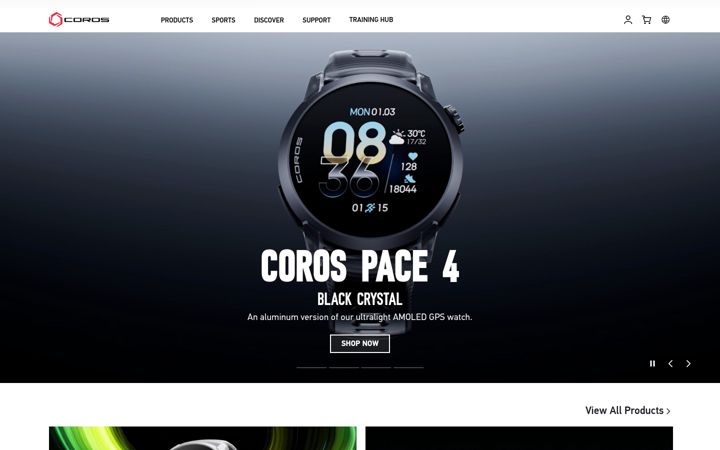 Skærmbillede af coros.com