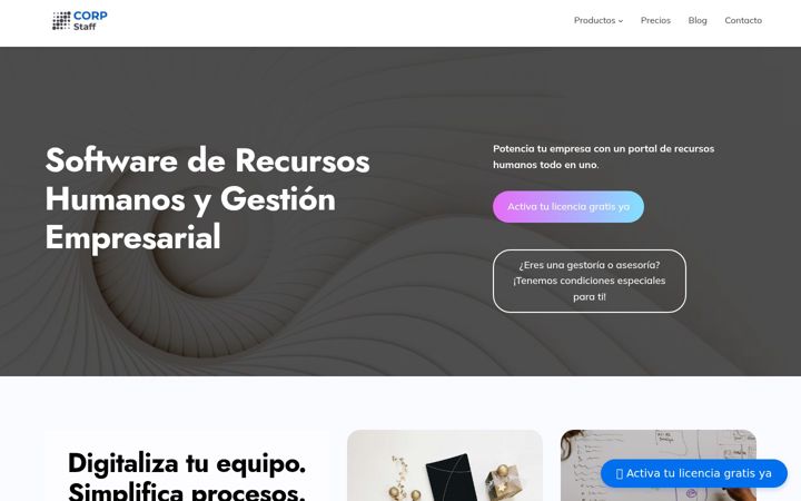 Screenshot of corp-staff.com