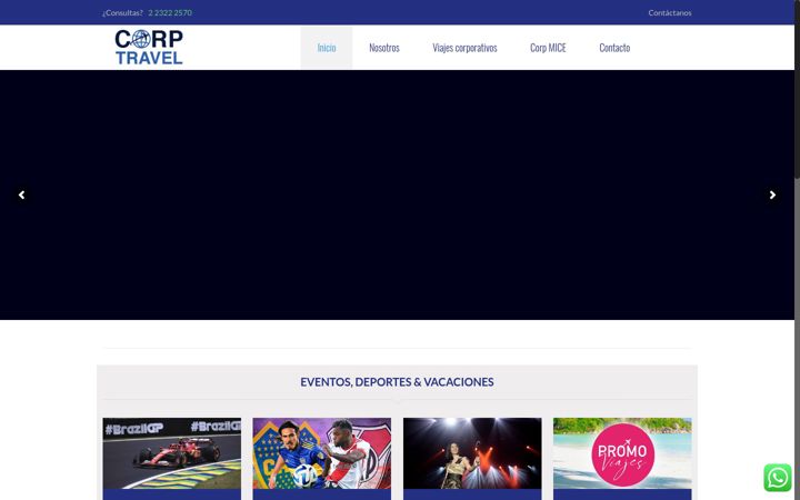 Screenshot of corp-travel.cl