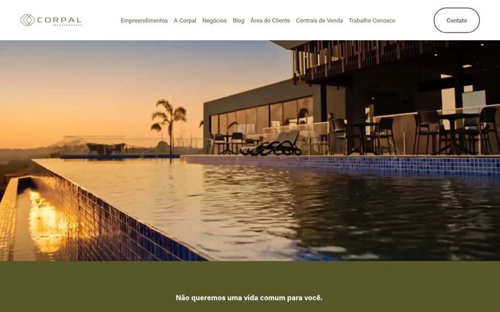 Screenshot of corpalincorporadora.com.br